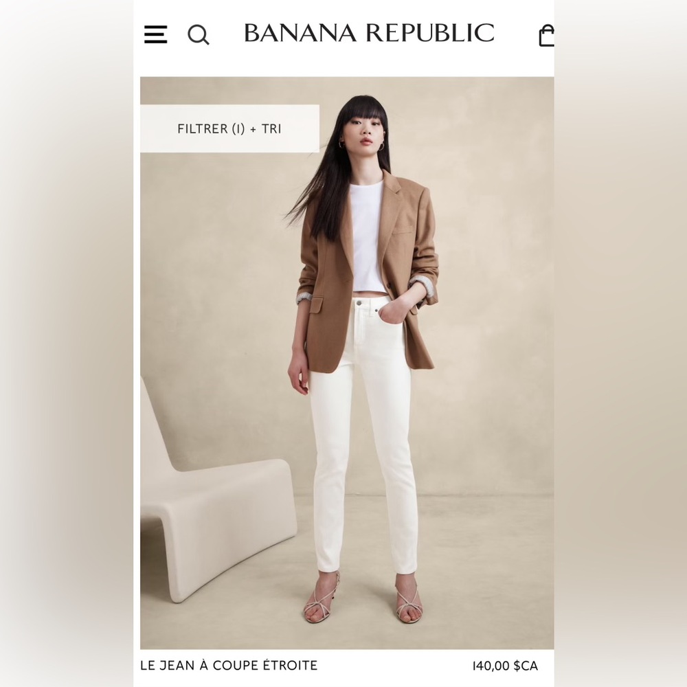 White jeans 28 Banana Republic NEW